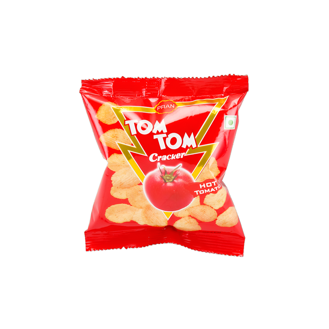 Pran Tom Tom Potato Cracker Hot Tomato Flavoured 60g