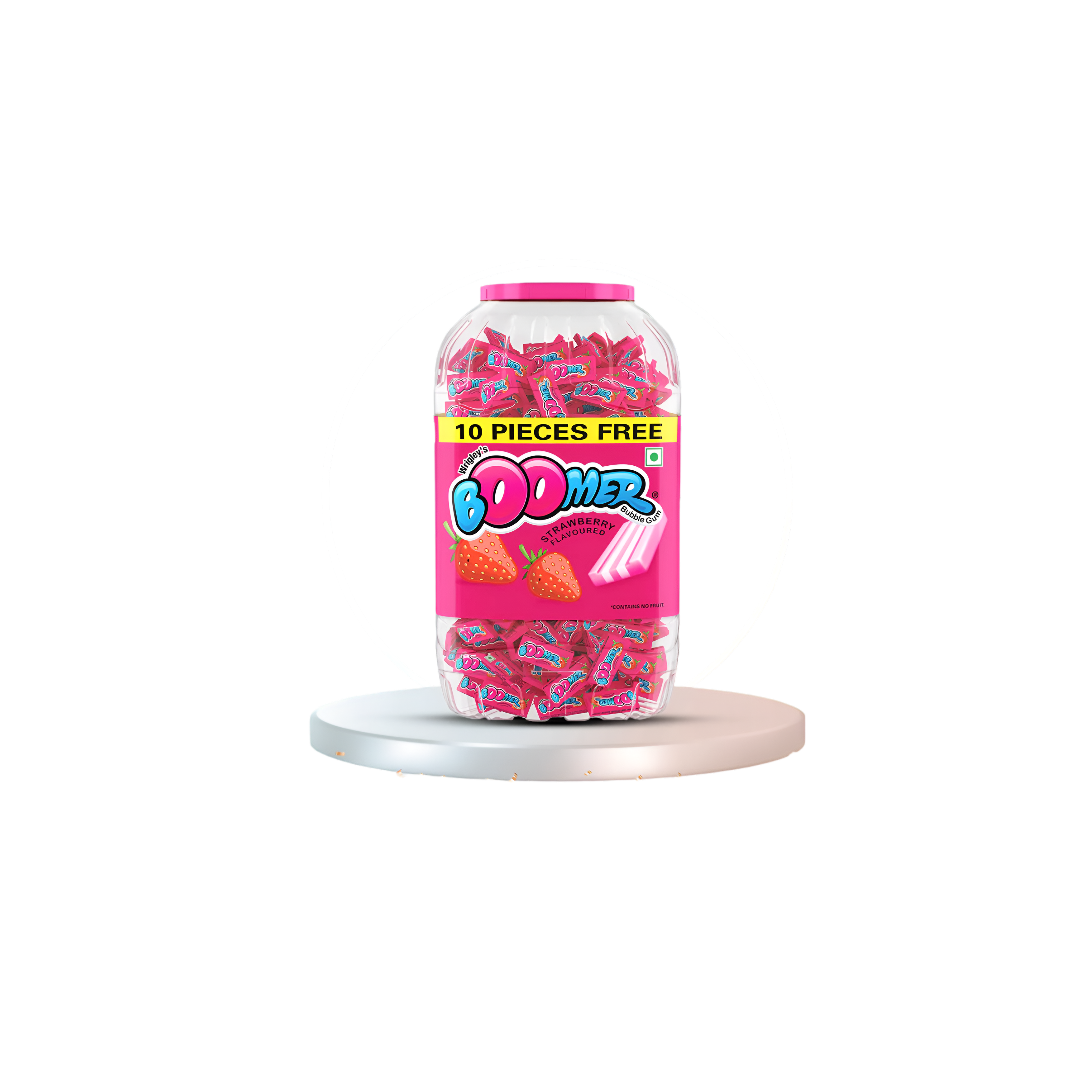 Wrigley’s Boomer Strawberry Bubble Gum Jar (250 pcs)