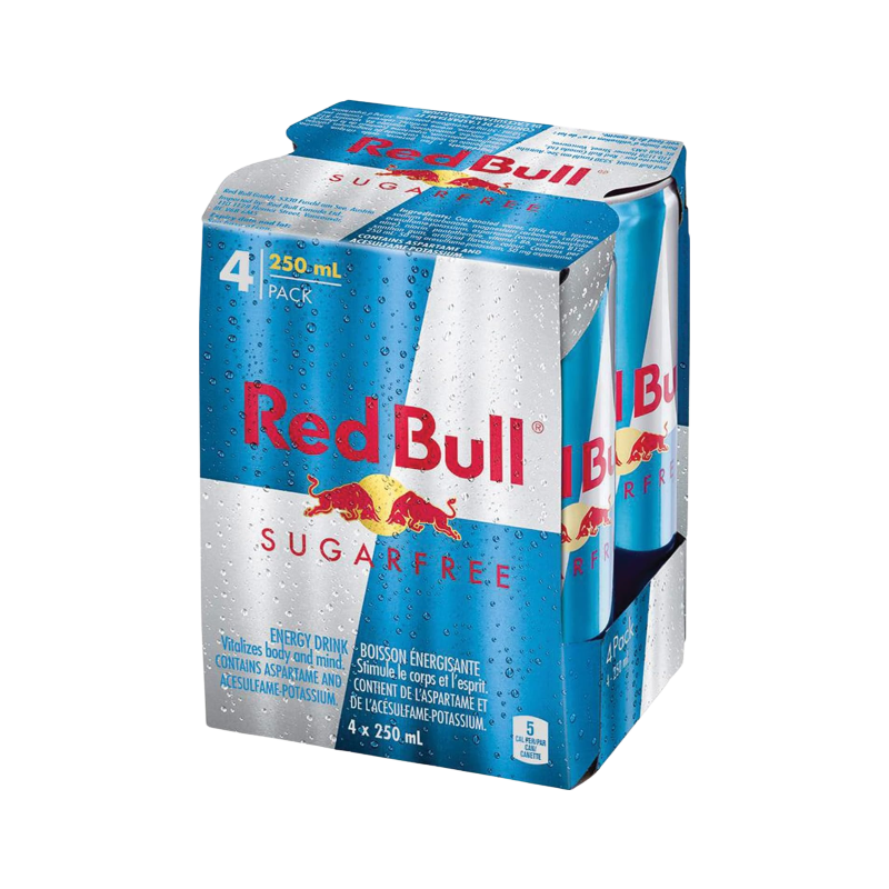 Red Bull Sugarfree (4 Pack) 250ml