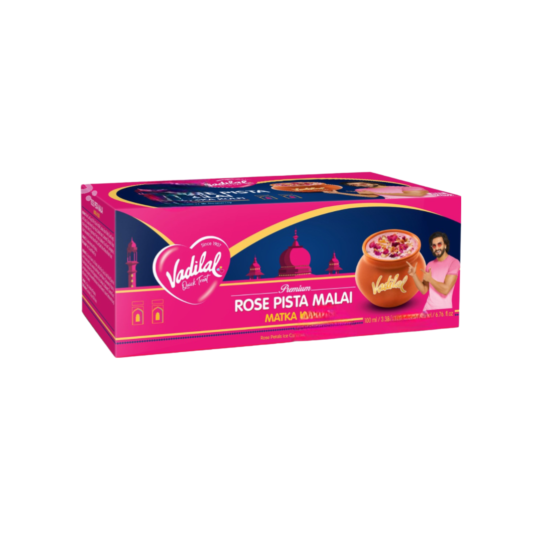 Vadilal Rose Pista Matka Kulfi 200ml