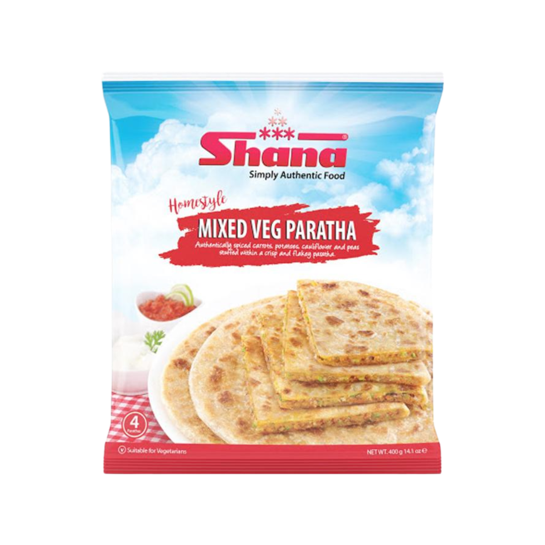 Shana Frozen Mix Veg Paratha 400g