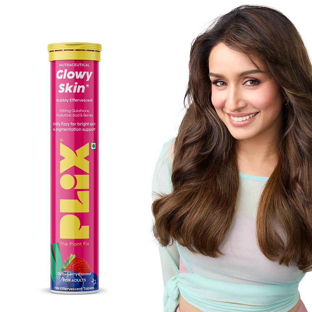 PLIX The Plant Fix Glowy Skin Effervescent Tablets - Strawberry