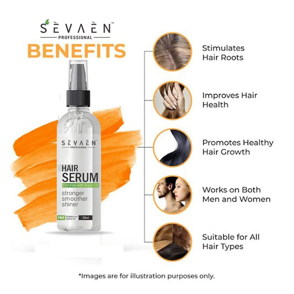 Sevaen Keratin Smooth Shampoo & Keratin Smooth Conditioner & Hair Serum