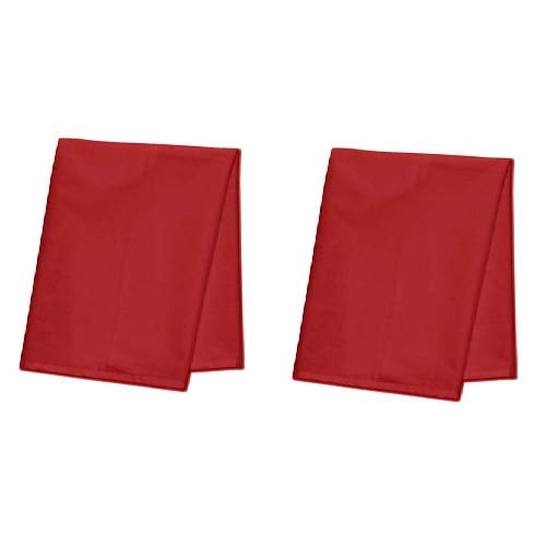 Navratri Special Cotton Red Pooja/puja ka kapda/Altar Cloth for Pooja Ghar God Idol Aasan Set of 2 (1.5 Meter)