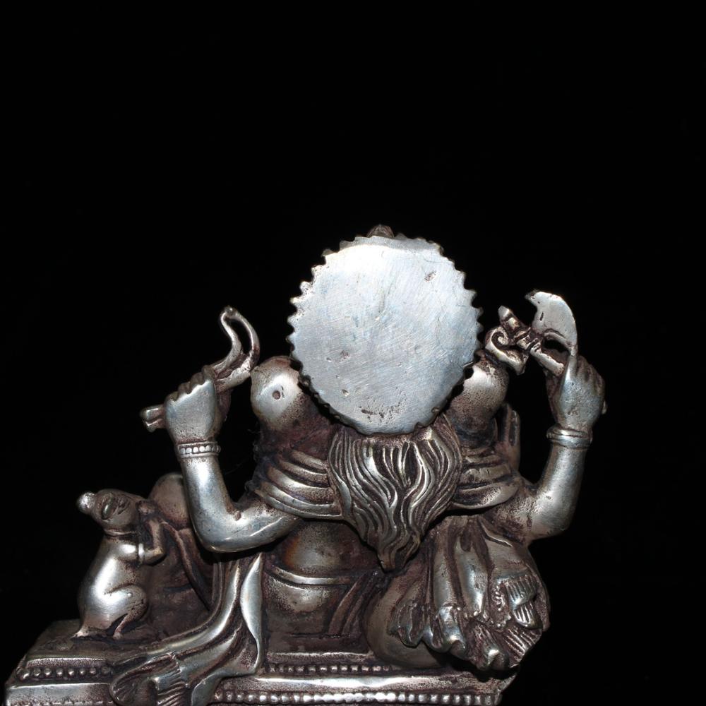 Tibetan Ganesh God of Wealth Statue - Metal