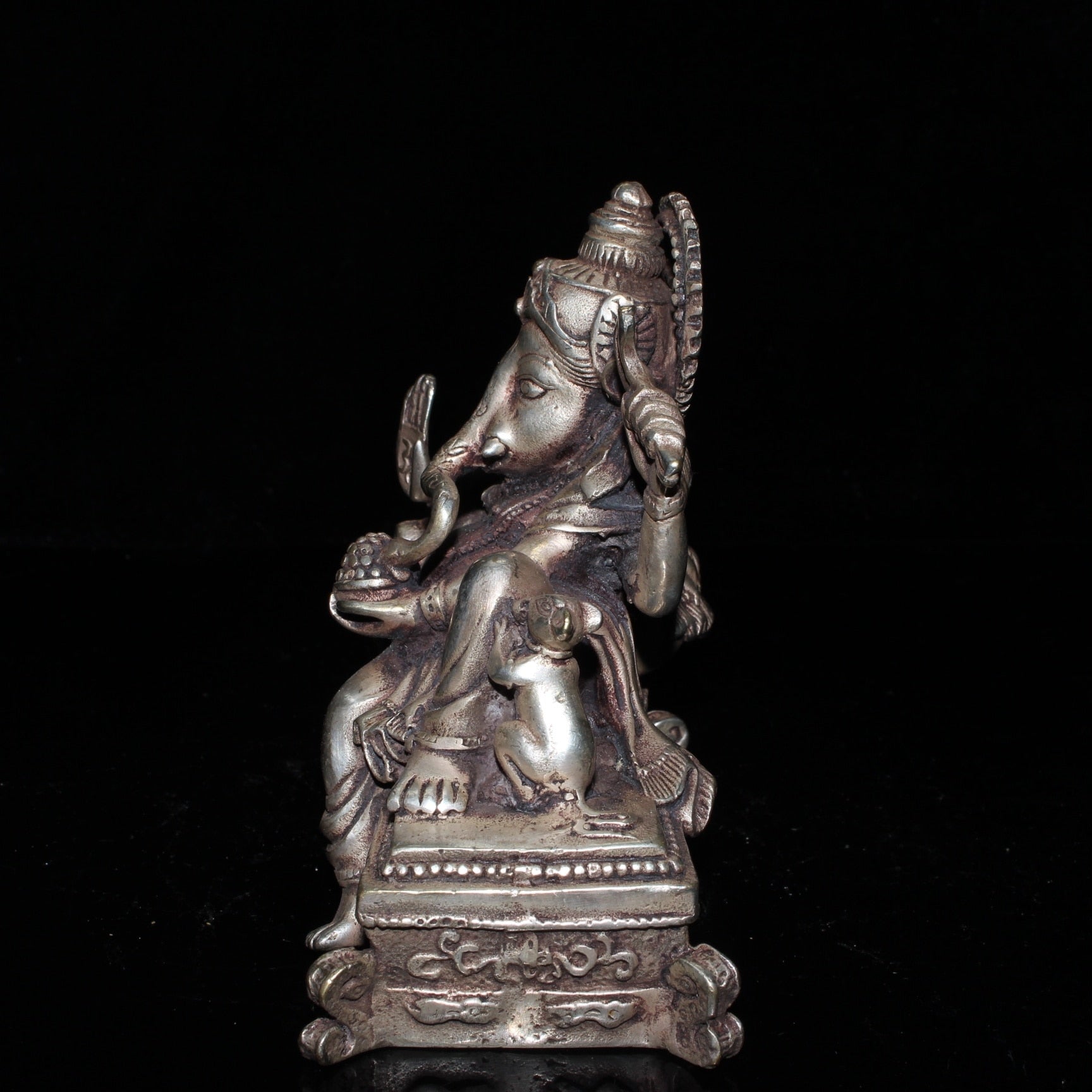 Tibetan Ganesh God of Wealth Statue - Metal