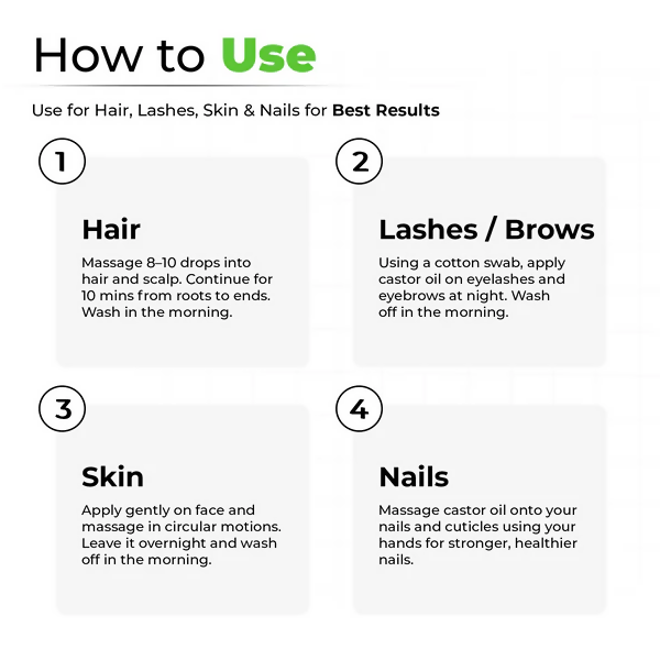 Avimee herbal Cold Pressed Castor Oil for Hair Growth