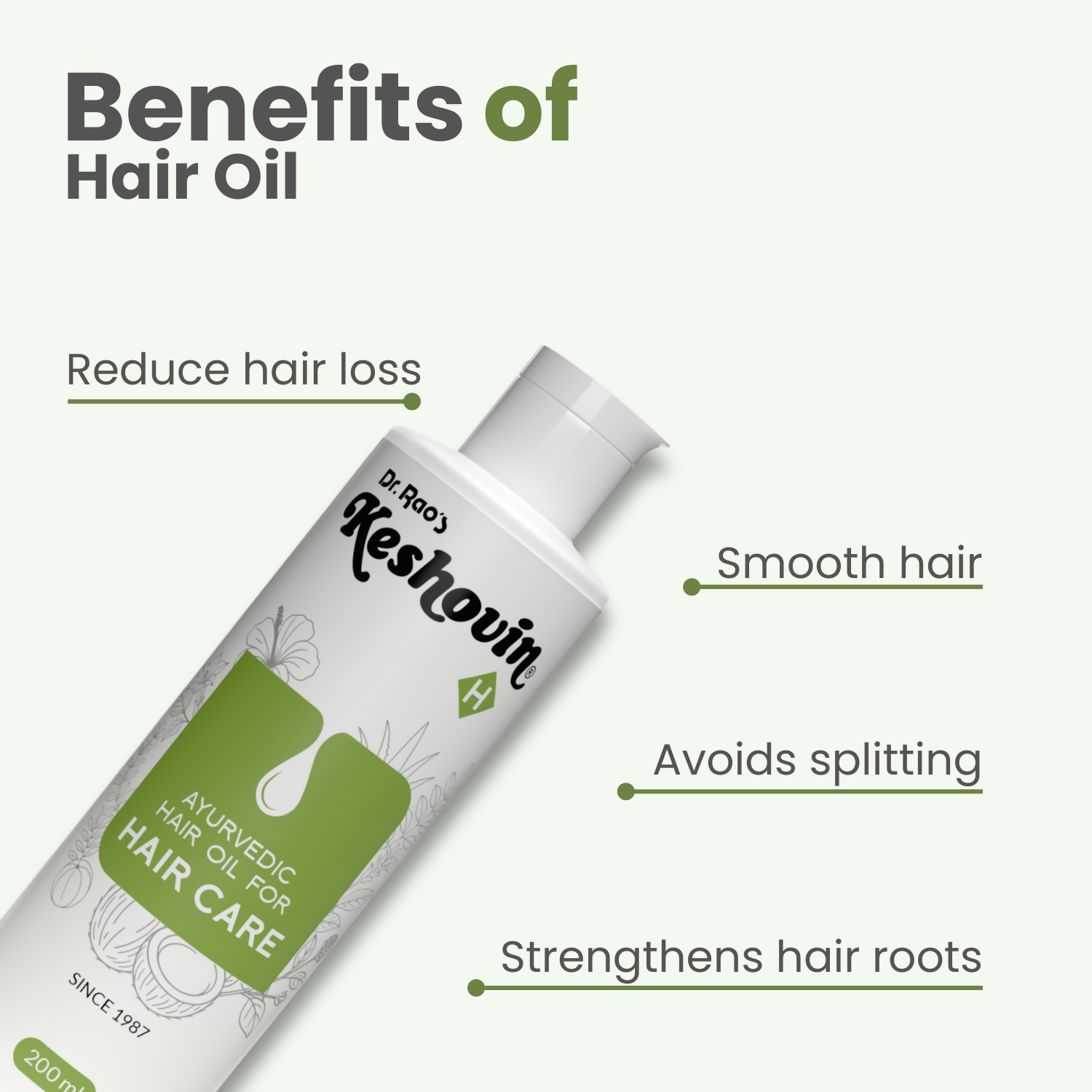 Dr. Rao's Keshovin -H Ayurvedic Hair Growth Oil