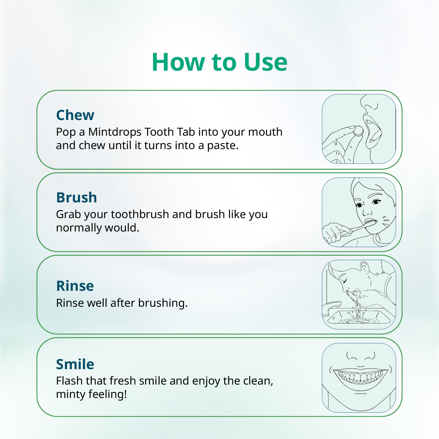 Mintdrops Premium Tooth Tabs - Menthol Fresh Flavour