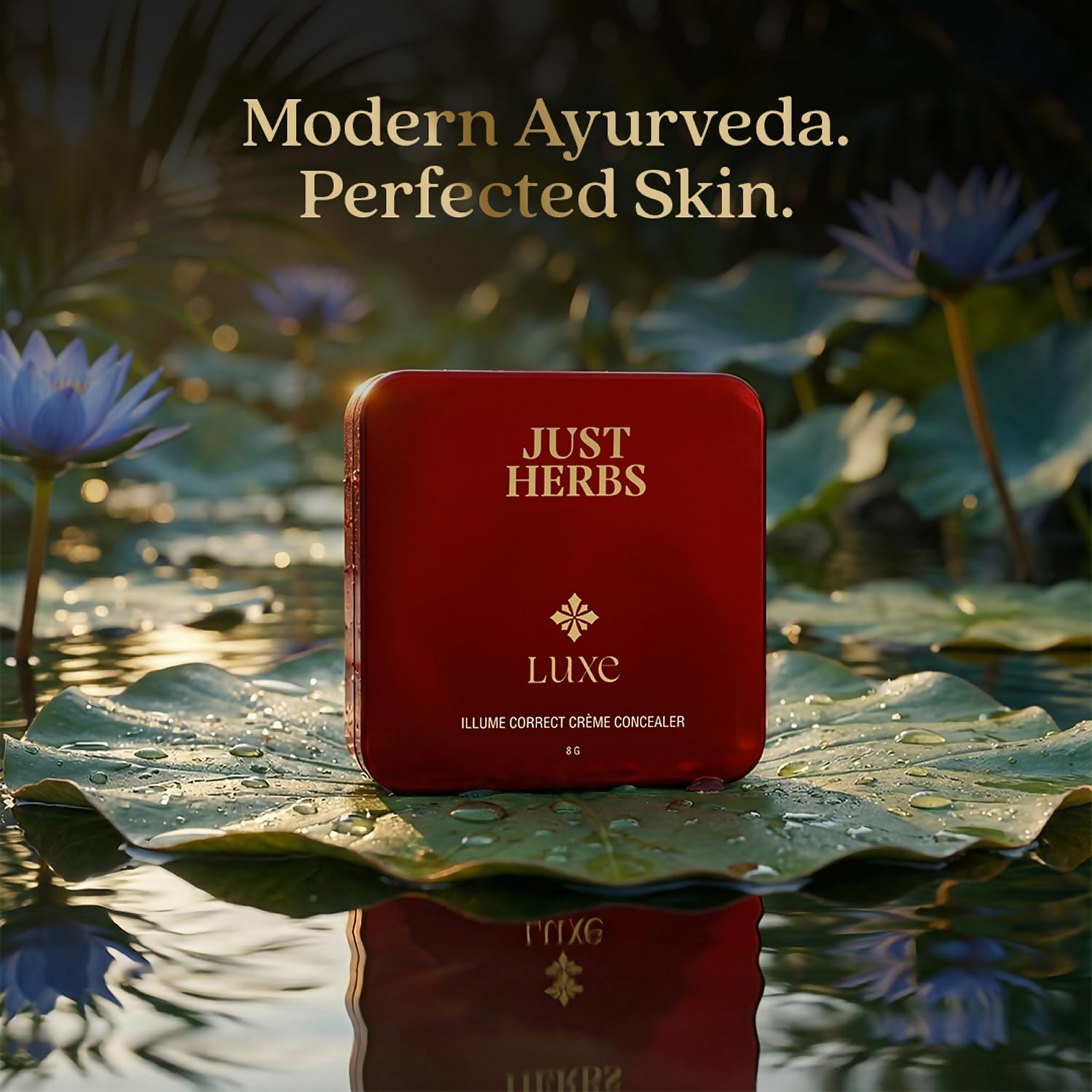 Just Herbs Luxe Illume Correct Créme Concealer Covers Dark Circles (100 Porcelain)
