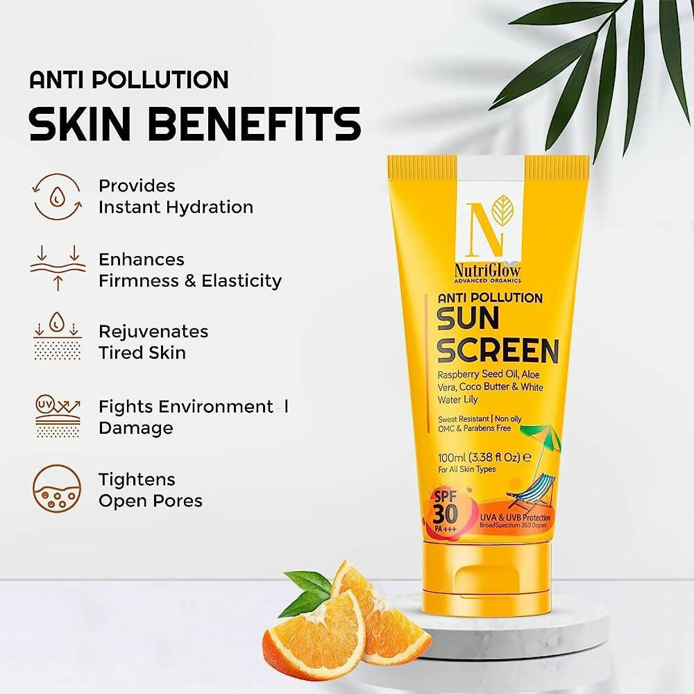 NutriGlow Advanced Organics Anti Pollution Sun Screen SPF 30 PA+++