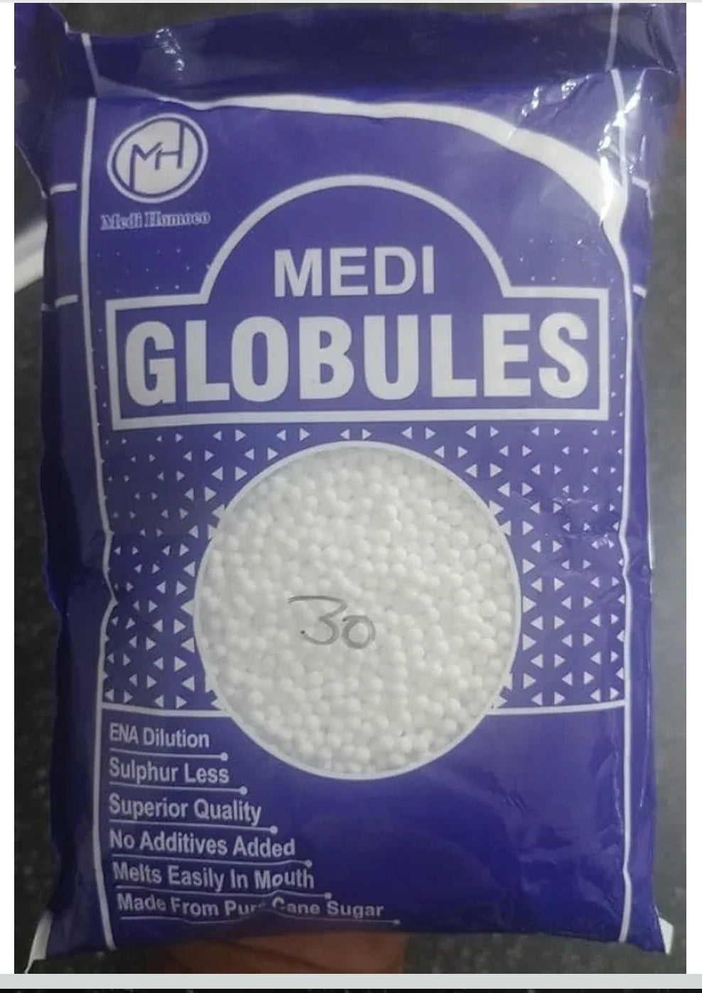 Medi Homeopathy Globules/ Blank Pellets (Size 30)