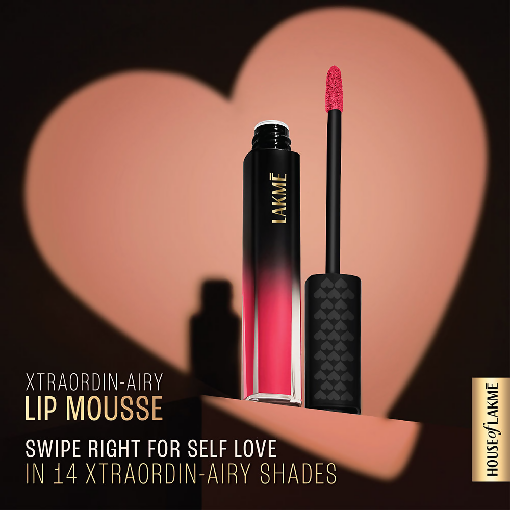 Lakme Xtraordin-Airy Velvet Matte Lip Mousse - Perfect Match Pink