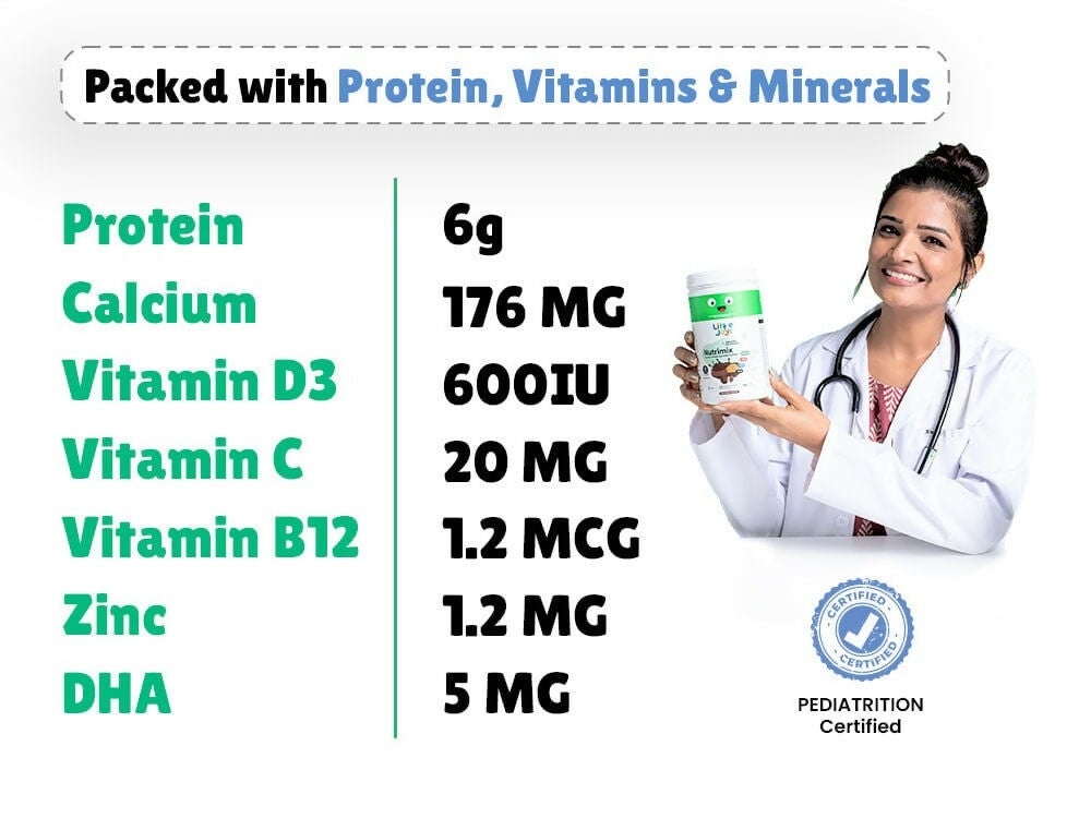 Little Joys Immunity Boosting Nutrimix Nutrition Powder Belgian Chocolate 2 + and Multivitamin Gummies Combo