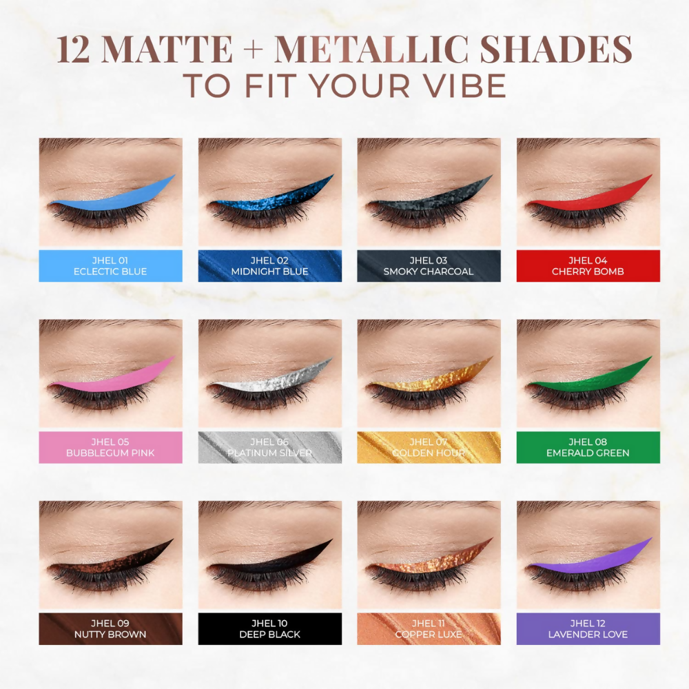 Just Herbs Eyeliner Waterproof and Smudge Proof, Long Lasting Eyeliners - Nutty Brown