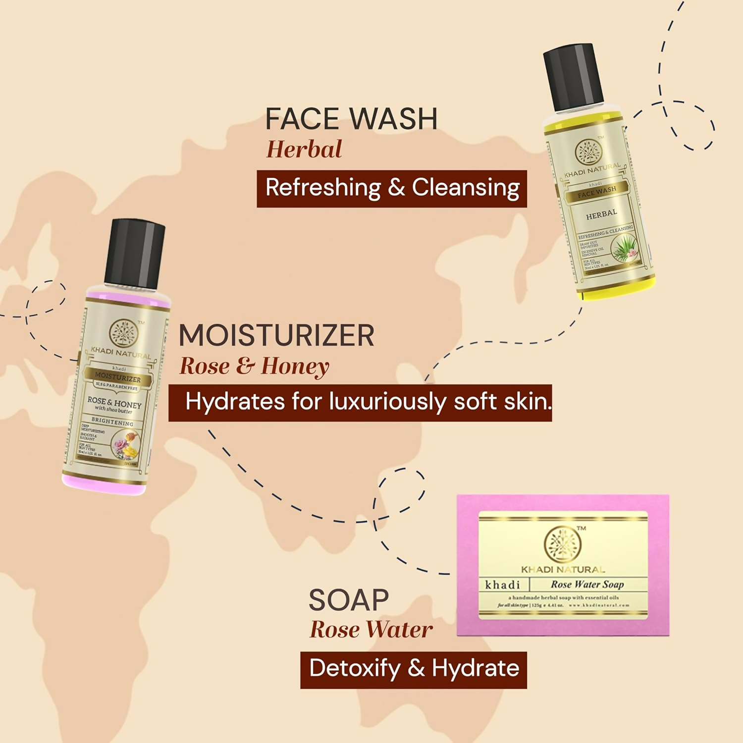 Khadi Natural Travel Kit Skincare & Haircare Essentials On-The-Go