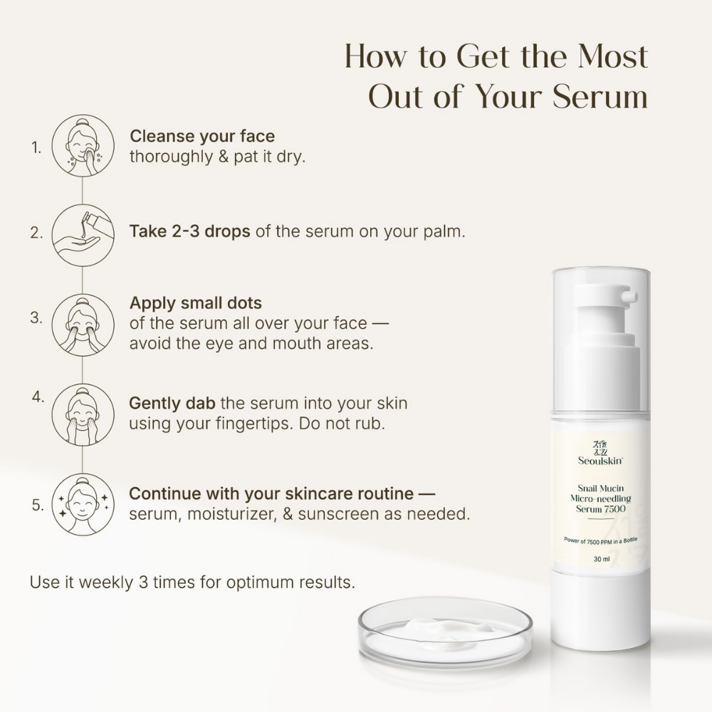Seoulskin Snail Mucin Micro-needling Serum 7500 PPM