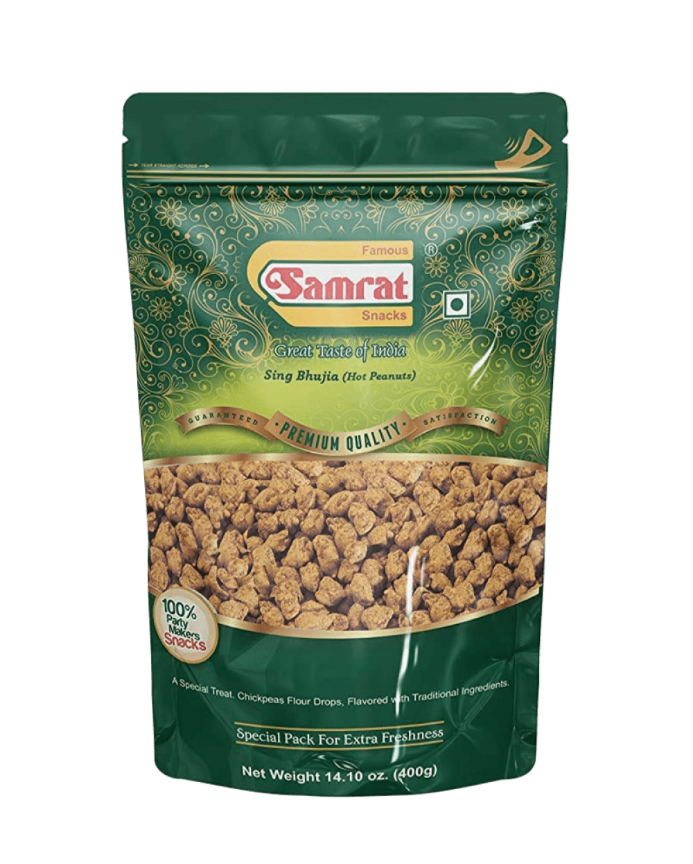 Samrat Snacks Sing Bhujia Hot 400g