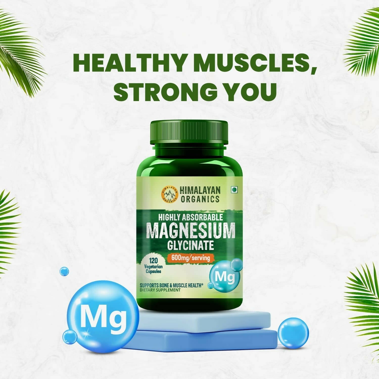 Himalayan Organics Highly Absorable Magnesium Glycinate Capsules