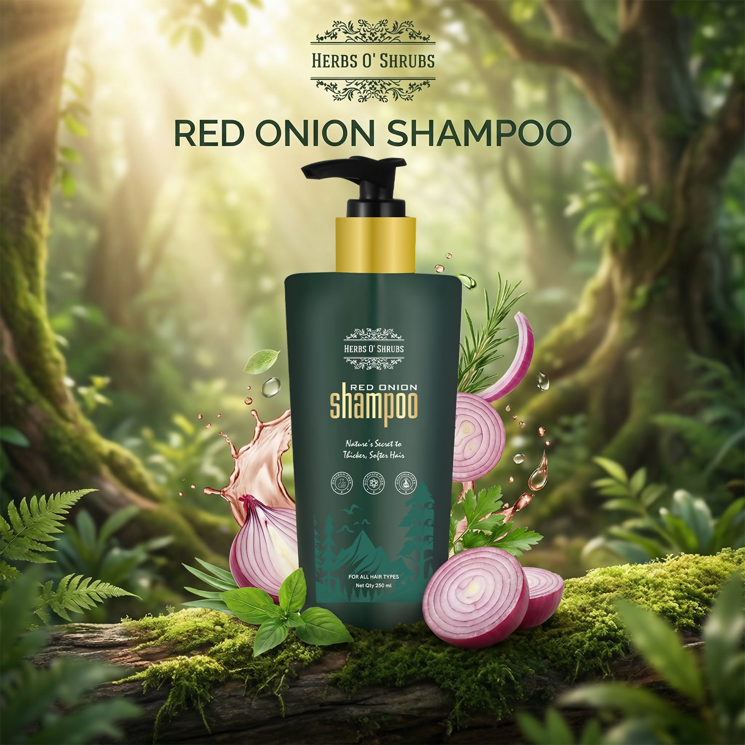 HerbsO’Shrubs Onion Strength & Shine Shampoo