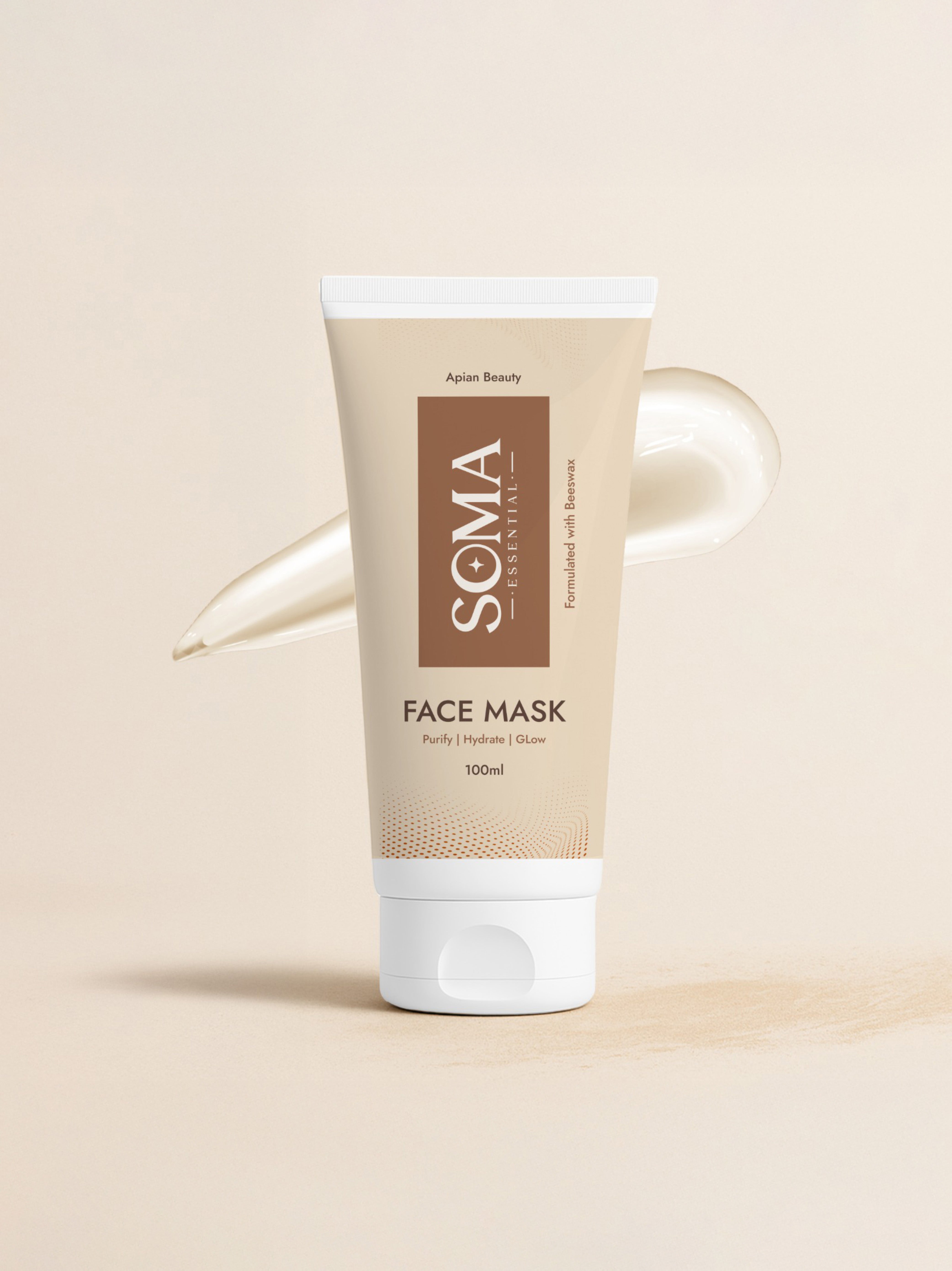 Soma Essential Apian Dtan Glow Mask, 2% Licorice And Beeswax