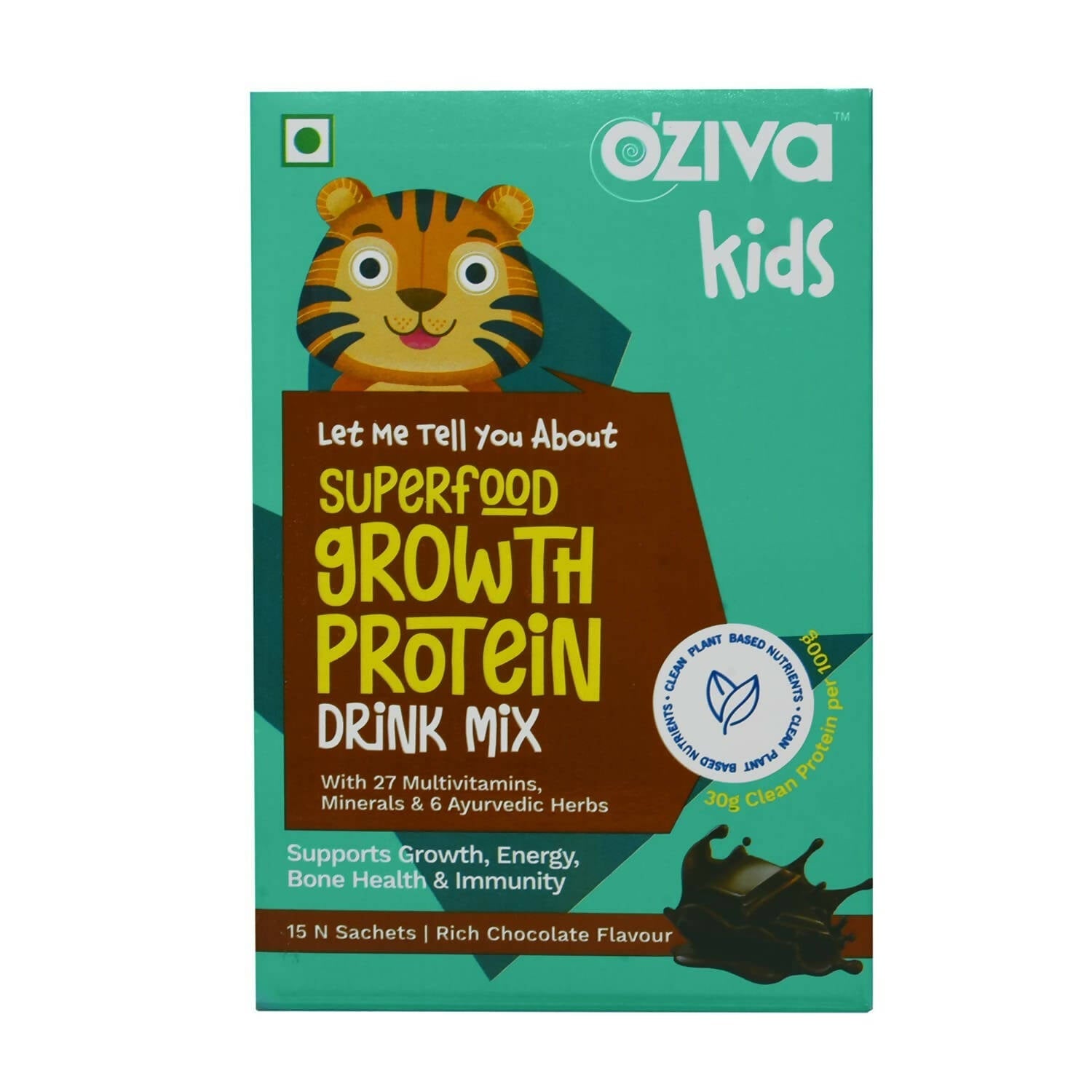 OZiva Kids Superfood Growth Protein Drink Mix