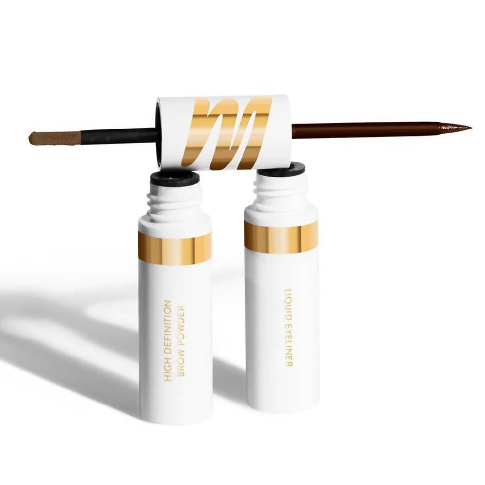 Myglamm Stay Defined Liquid Eyeliner Brow Powder - Nutmeg & Espresso