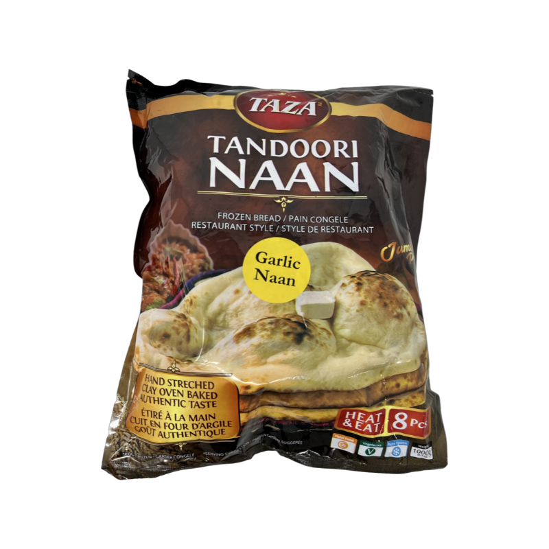 Taza Tandoori Garlic Naan 1kg (8pc)