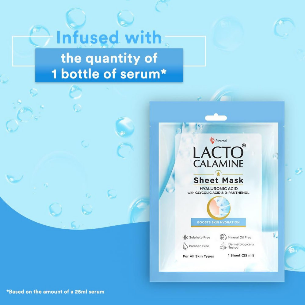 Lacto Calamine Hyaluronic Acid Face Serum Sheet Mask