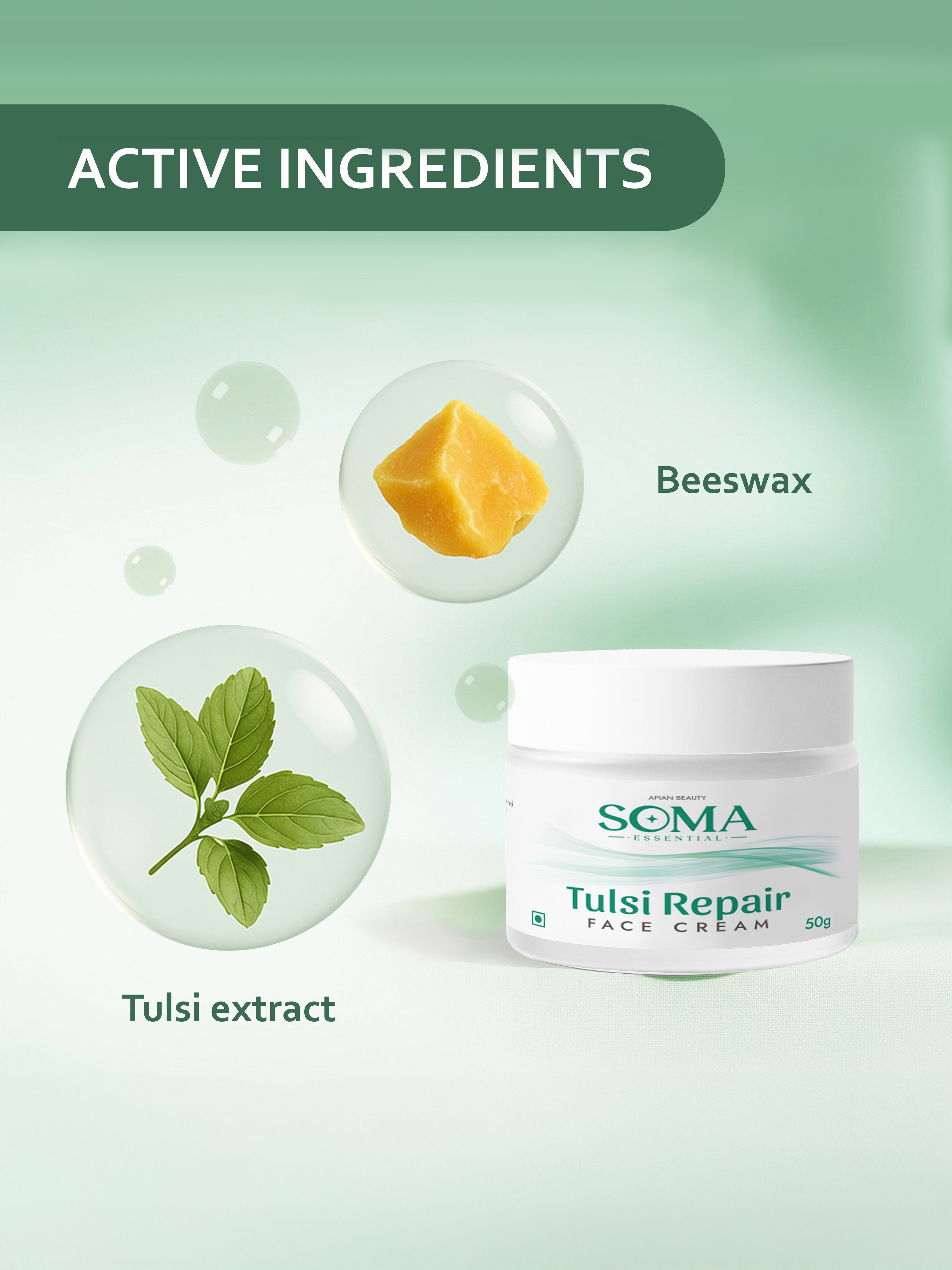 Soma Essential 5% Tulsi Repair Night Cream With Beeswax