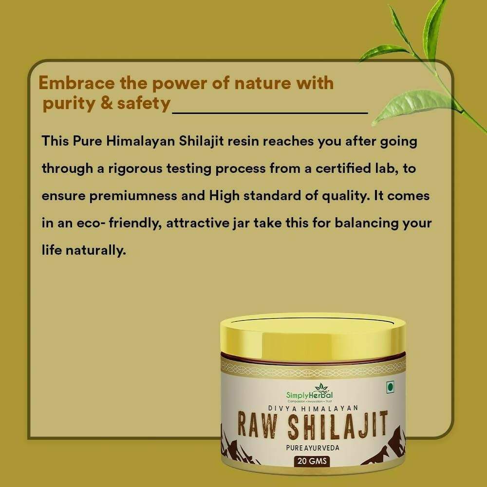 Simply Herbal Natural Divya Himalayan Raw Sj