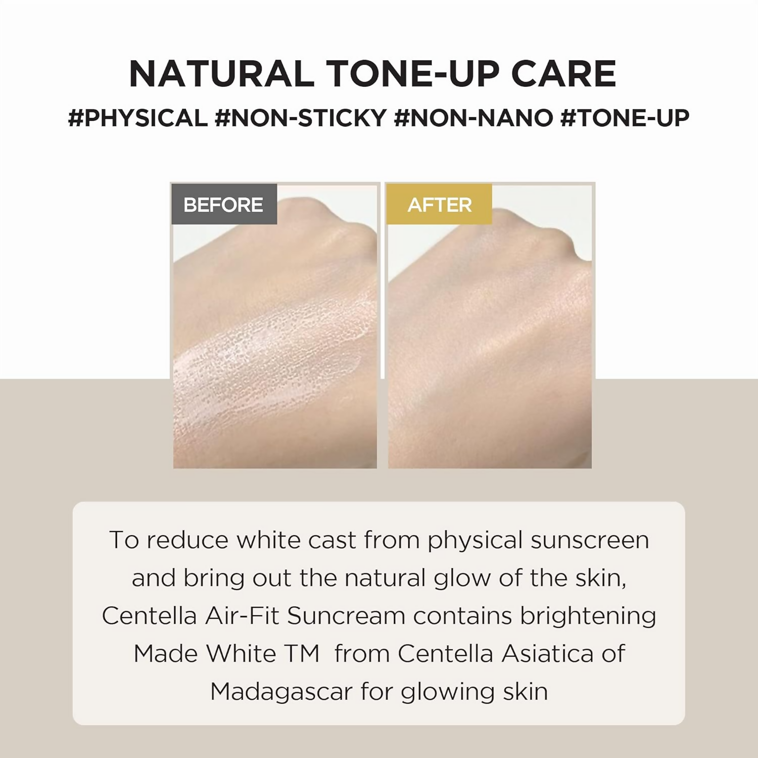SKIN1004 Madagascar Centella Air-Fit All Skin Type Suncream Plus, Spf50+ Pa++++