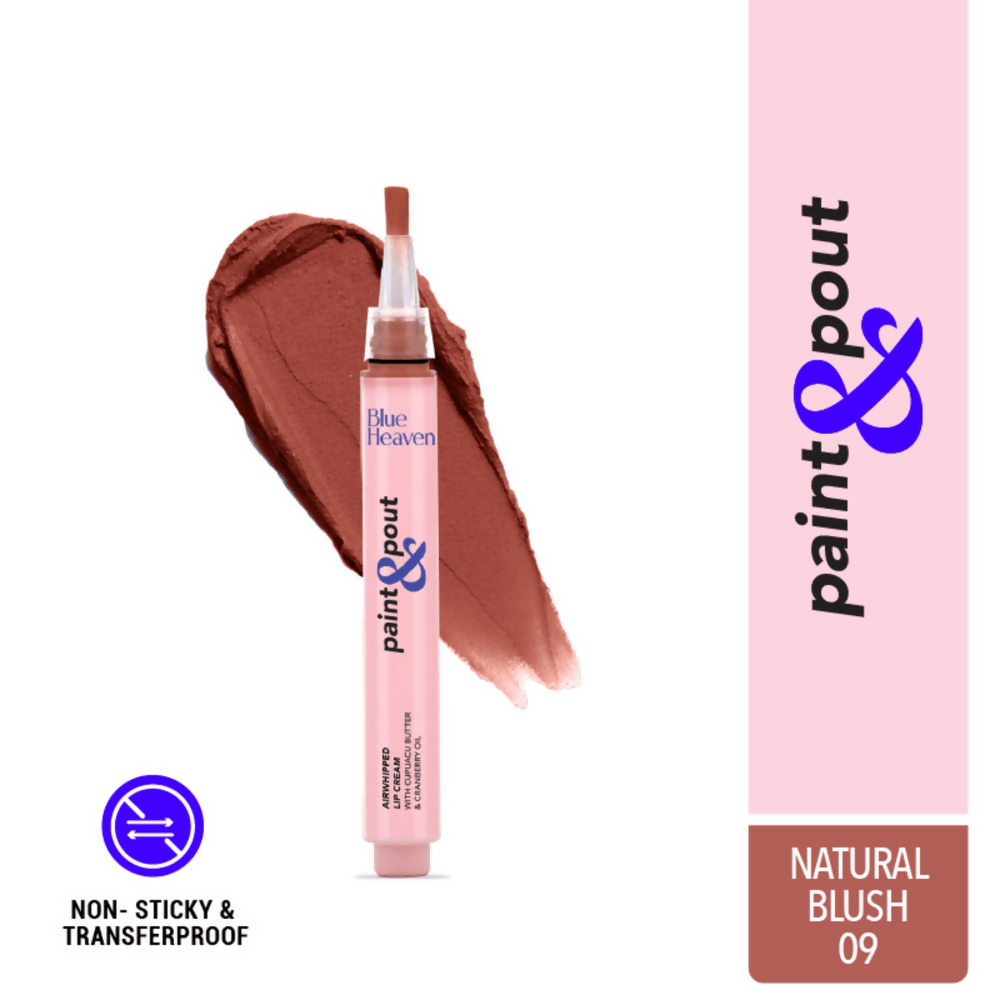 Blue Heaven Paint & Pout Airwhipped Lip Cream - Natural Blush 09