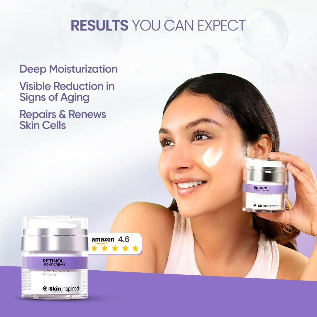 SkinInspired Retinol Night Cream For Wrinkles & Anti-Aging