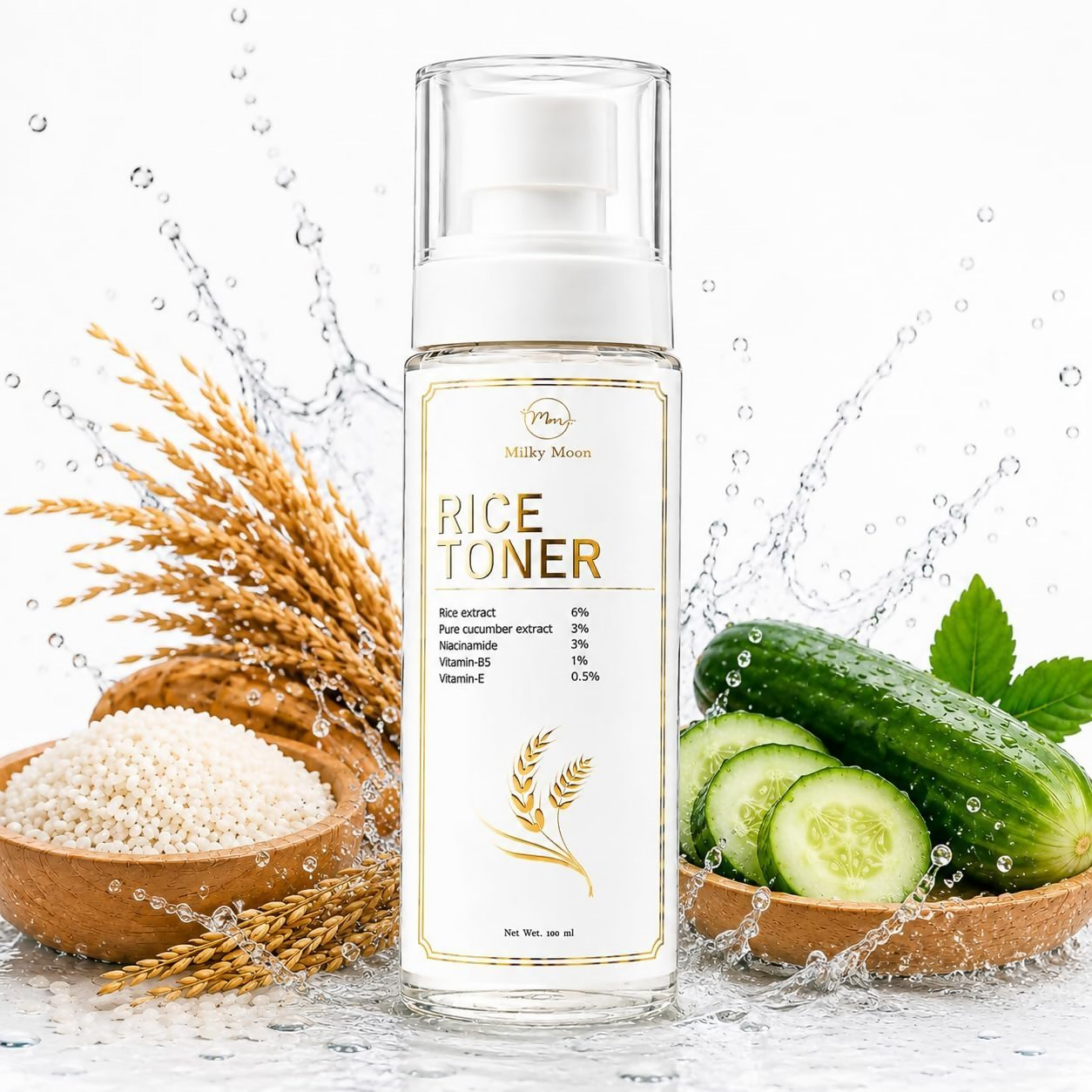 Milky Moon Rice Water Toner With Niacinamide & Cucumber