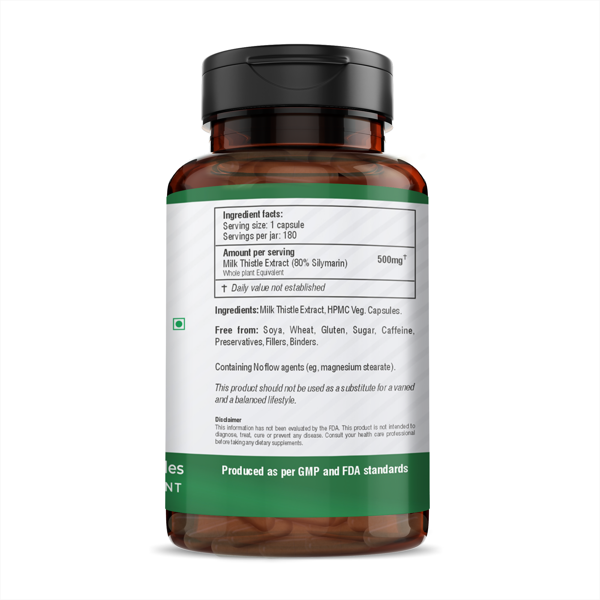H&C Herbal Milk Thistle Veg Capsules