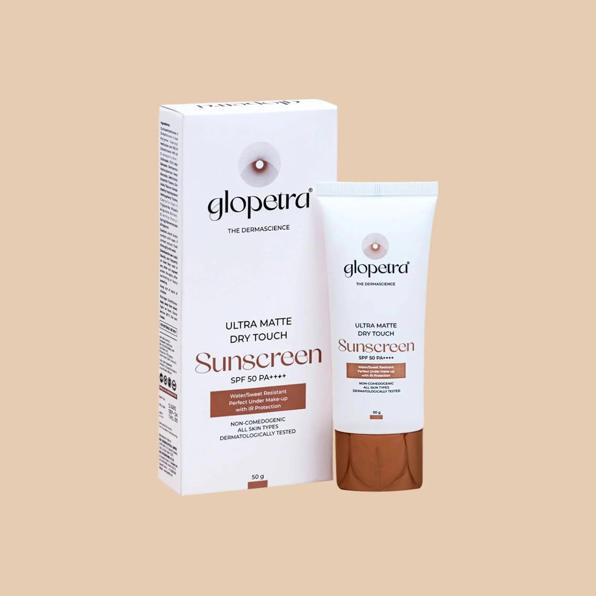 Glopetra Ultra Matte Dry Touch Sunscreen Spf 50 Pa+++