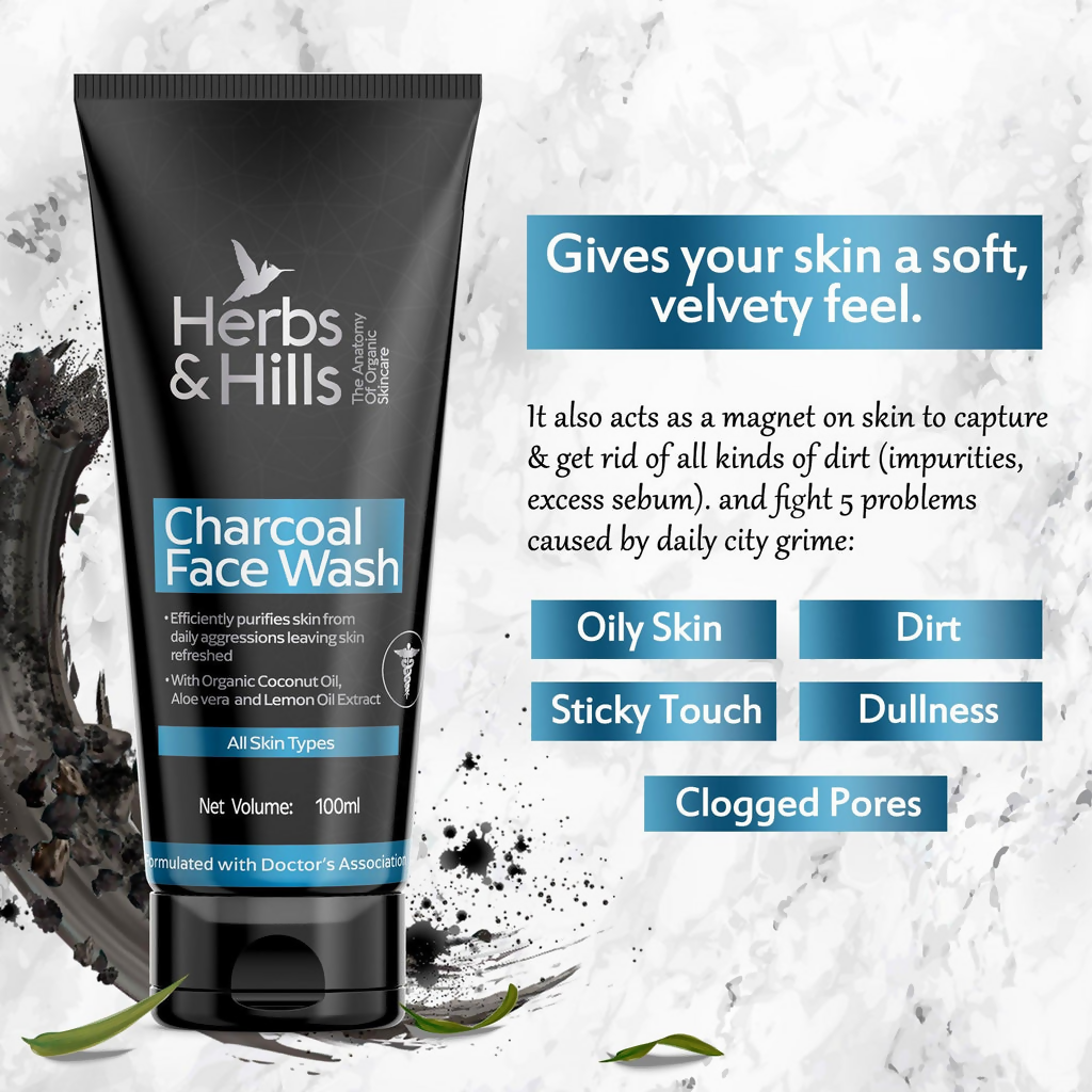 Herbs & Hills Charcoal Face Wash
