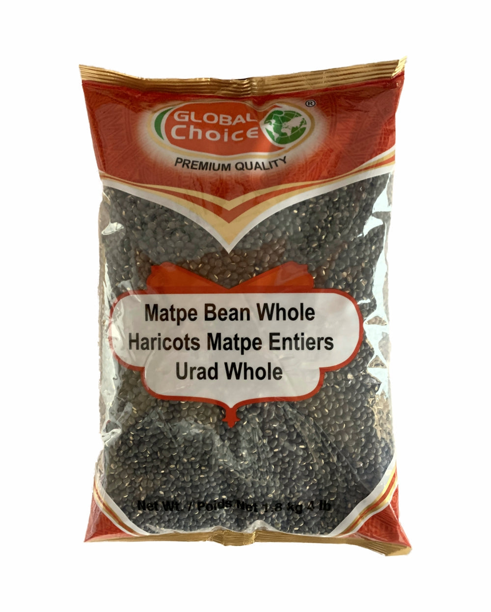 Global Choice Matpe Bean Whole 1.8kg ( Urad Whole 4lb)