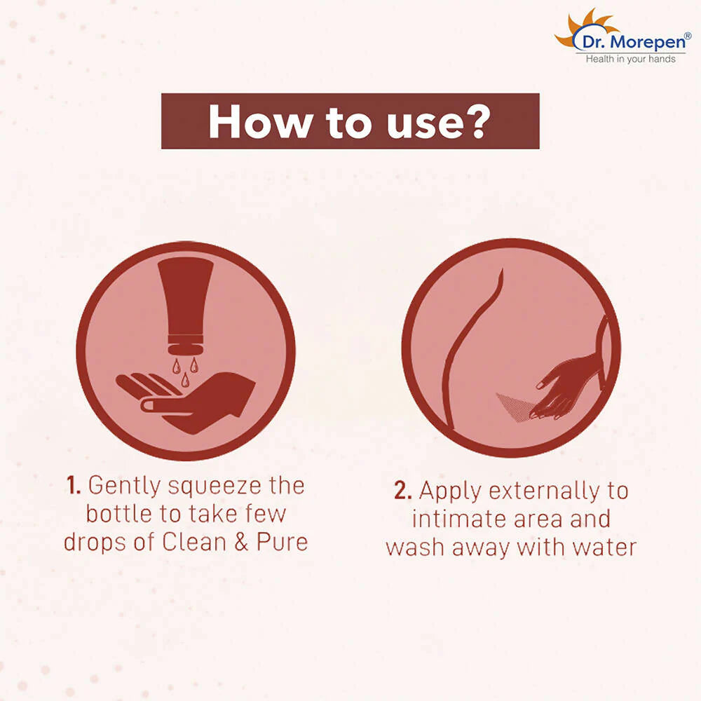 Dr. Morepen Clean & Pure Intimate Wash for Women with Tea Tree Oil & Sea Buckthorns, Hygiene Wash