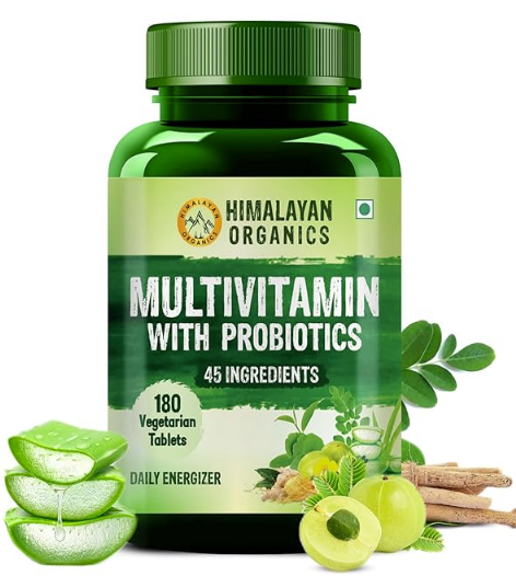 Himalayan Organics Immunity Multivitamin With Probiotics : 180 Vegetarian Capsules