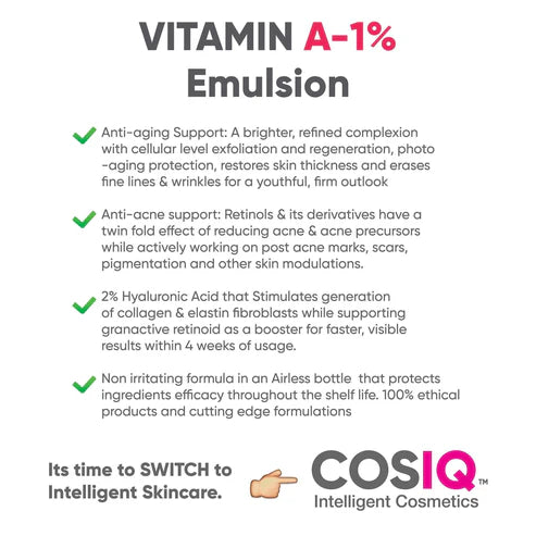 COSIQ Vitamin A-1% Granactive Retinoid Emulsion