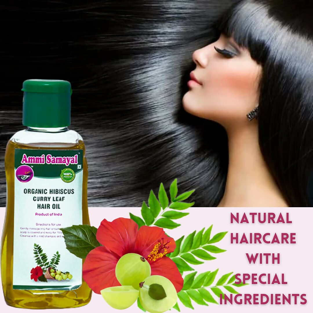 Ammi Samayal Organic Hibiscus and Curry Leaf Hair Oil