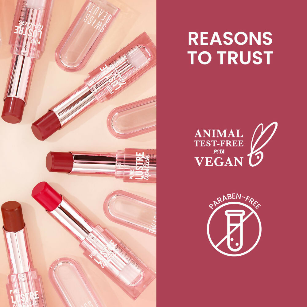Swiss Beauty High Shine Finish Smooth Glide Pure Lustre Lipstick - 11 Pop Cherry