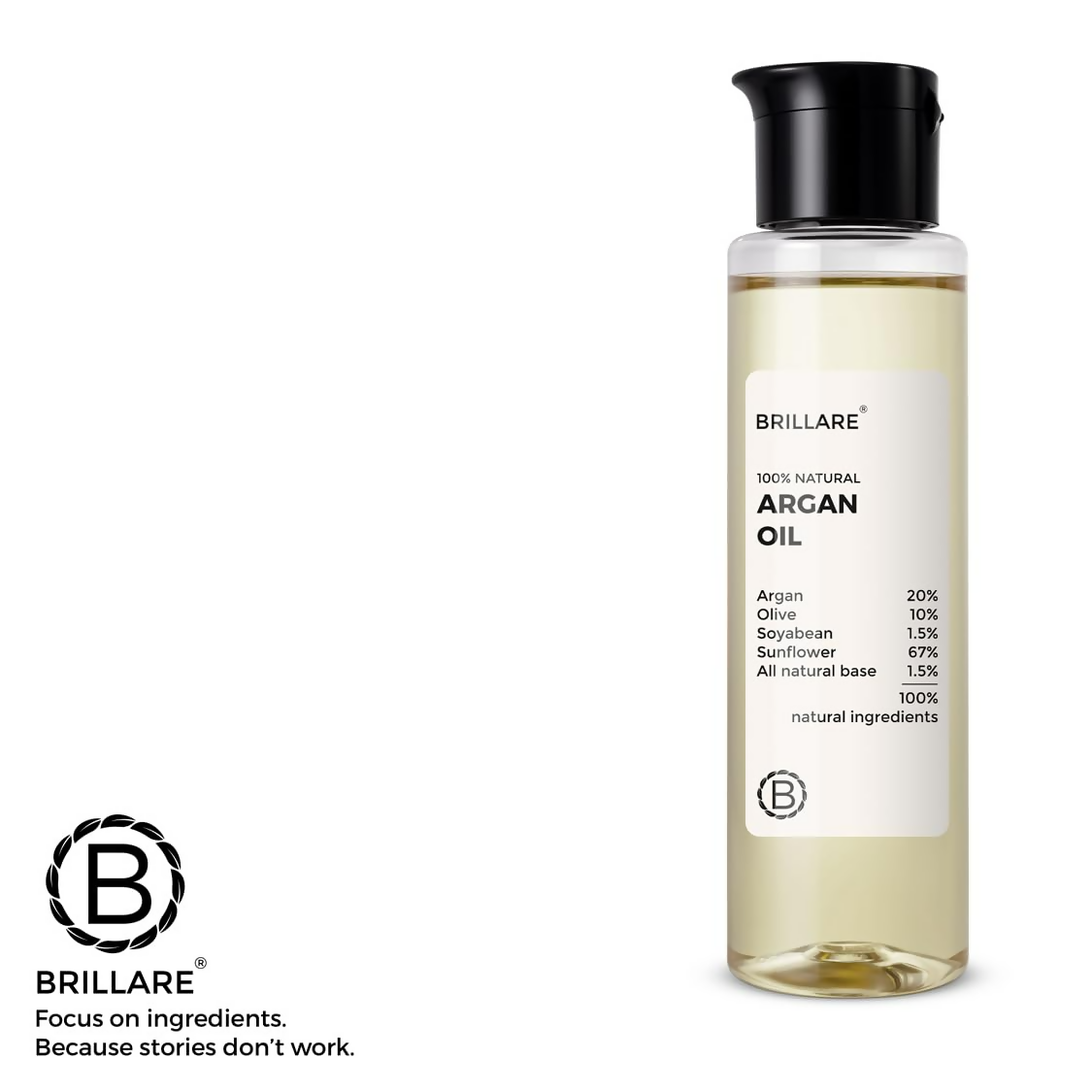 Brillare Argan Hair Oil with the Goodness of Olive oil & Sunflower Oil