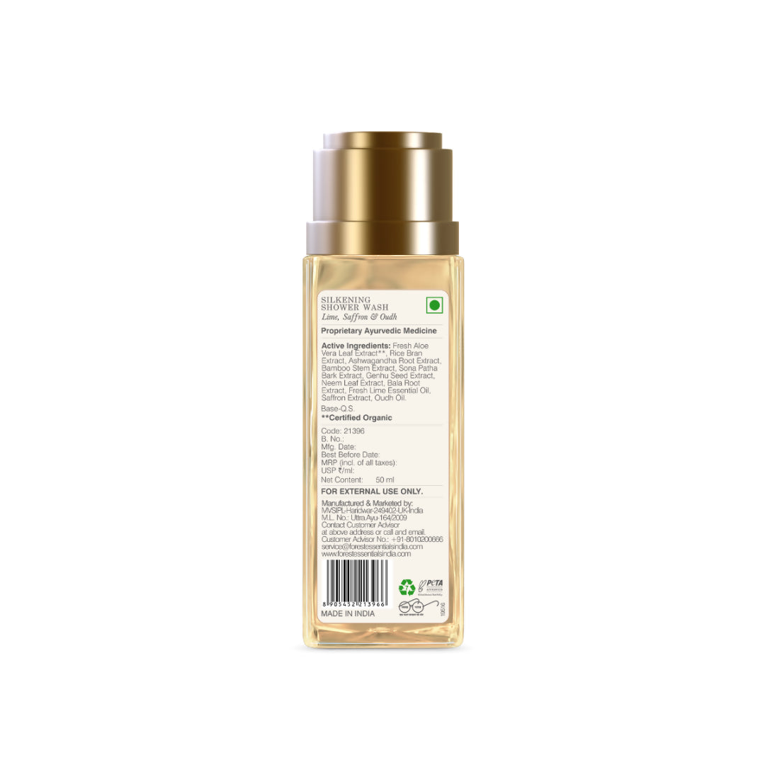 Forest Essentials Silkening Shower Wash Lime Saffron Oudh