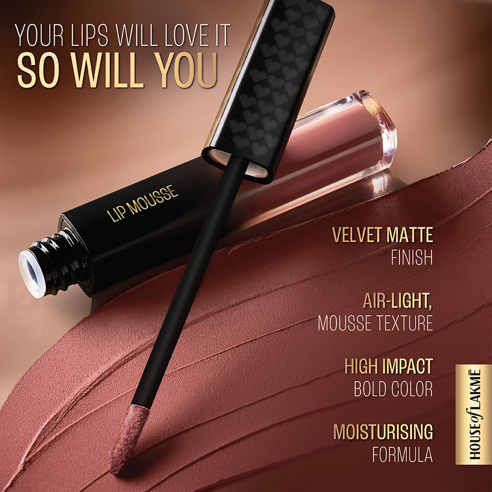 Lakme Xtraordin-Airy Velvet Matte Lip Mousse - New Flame Red