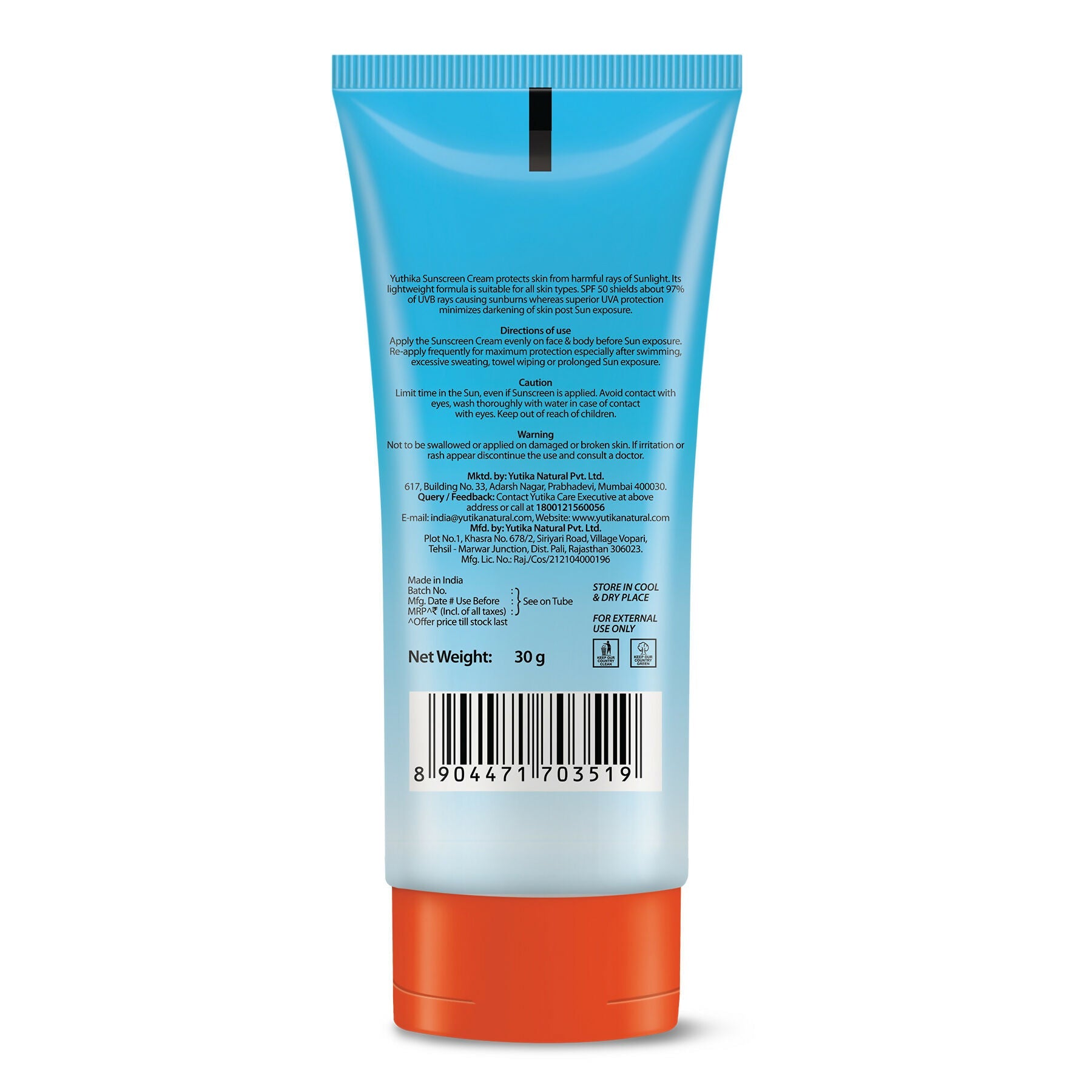 Yuthika Sunscreen Lotion SPF 50 PA+++