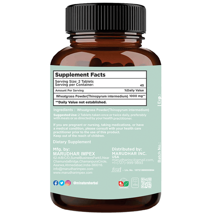 Minature Wheatgrass Tablets