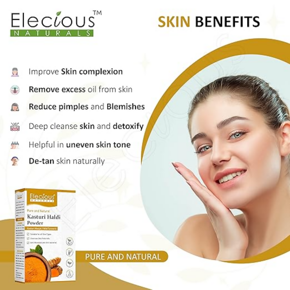 Elecious Kasturi Haldi Powder for Natural Finish face